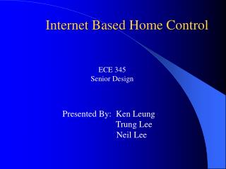 Internet Based Home Control