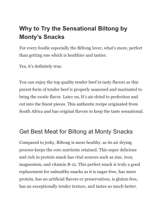 Best Meat For Biltong