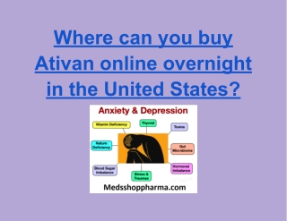 Where can you buy Ativan online overnight in the United States_