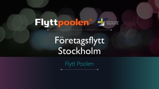 Företagsflytt Stockholm