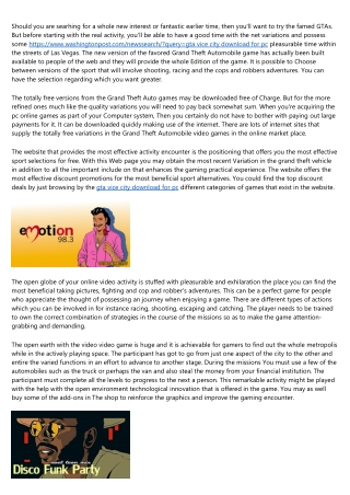 Why Nobody Cares About gta vice city download for pc