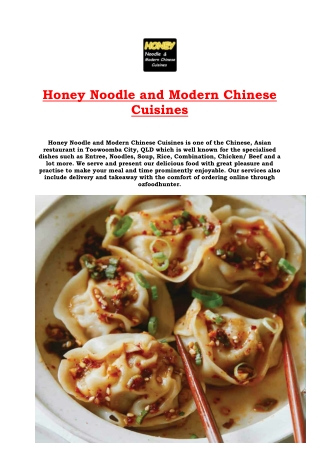 5% Off - Honey Noodle & Morden Chinese Toowoomba City, QLD