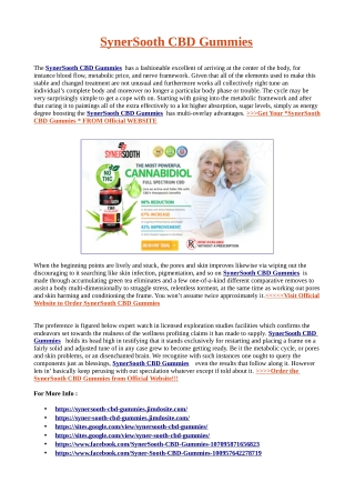SynerSooth CBD Gummies