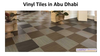 Vinyl Tiles flooring in Abu Dhabi