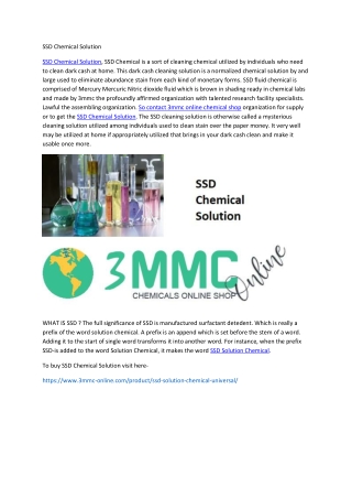 SSD CHEMICAL SOLUTION