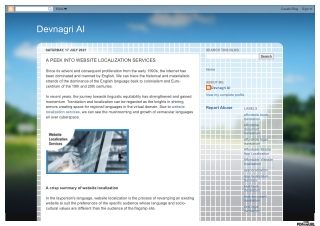 A PEEK INTO WEBSITE LOCALIZATION SERVICES