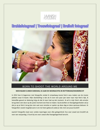 Trouwfotograaf: Jaanish Fotografie