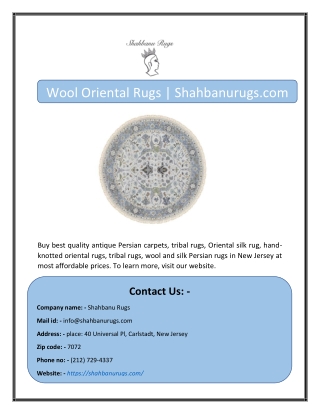 wool oriental rugs
