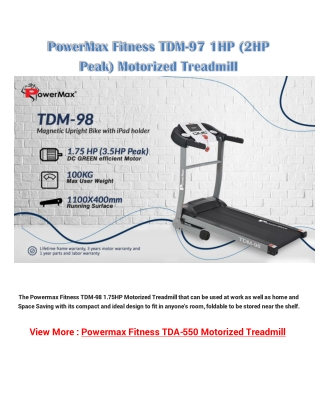 TDM-98® Motorised Treadmill