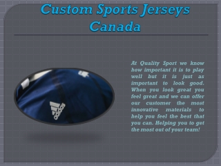 Custom Sports Jerseys Canada