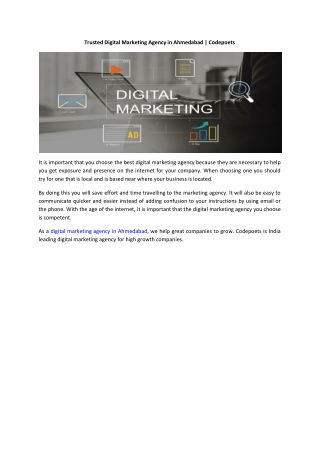 Trusted Digital Marketing Agency in Ahmedabad