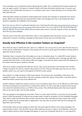 Can Snapchat Location Data Be False?