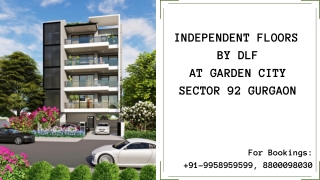 DLF Builder Floors At Garden City Sector 92 Gurgaon , DLF Builder Floors Layout