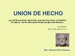 UNION DE HECHO