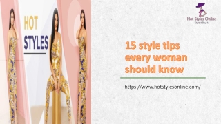 15 style tips every woman should know