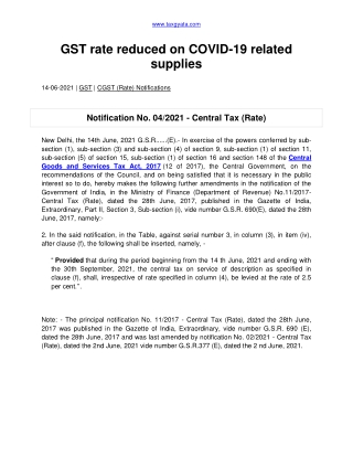 GST rate reduced on COVID-converted