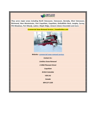 Commercial Snow Removal Services Snowlimitless.com