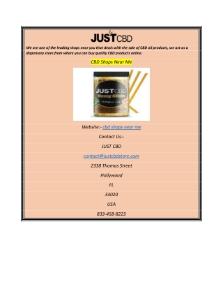 CBD Shops Near Me