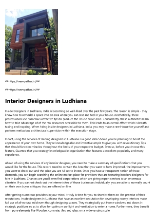 Interior Designers in Ludhiana