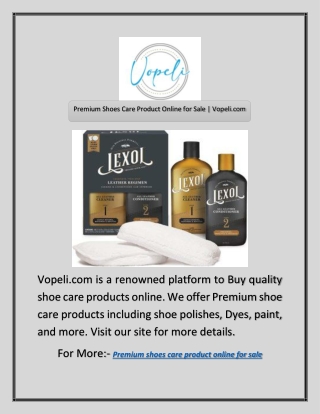 Premium Shoes Care Product Online for Sale | Vopeli.com