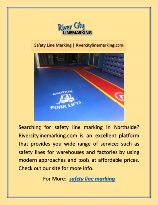 Safety Line Marking | Rivercitylinemarking.com