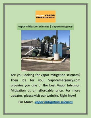 vapor mitigation sciences | Vaporemergency