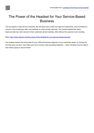 The Power of the Headset for Your Service-Based Business