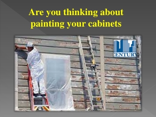 Are you thinking about painting your cabinets