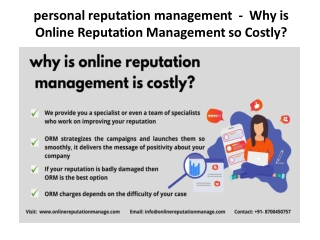 personal reputation management  -  Why is Online Reputation Management so Costly (1)