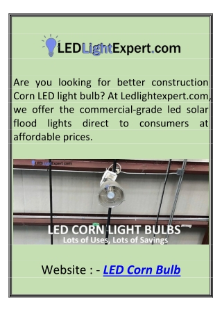 LED Corn Bulb LED Light Expert