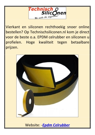 Epdm Celrubber Technischsiliconen.nl