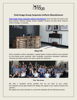Total Image Group Corporate Uniform Manufacturer