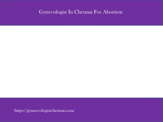 Gynecologist In Chennai For Abortion