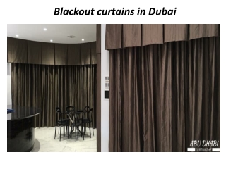 Blackout curtains in Dubai
