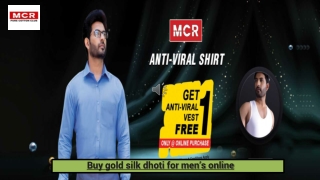 Buy gold silk dhoti for men’s online