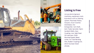 India's Largest B2B Portal to Freely List Any Type of Machinery and Equipment