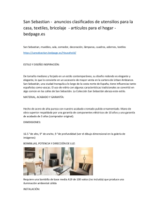 San Sebastian -  anuncios clasificados de utensilios para la casa, textiles, bricolaje  - artículos para el hogar - bedp