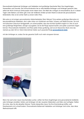 Wie man einem Fünfjährigen die personalisierte kette erklärt