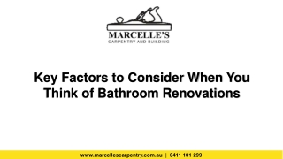 Key Factors to Consider When You Think of Bathroom Renovations