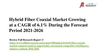 Hybrid Fiber Coaxial Market