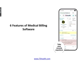 6 Features of Medical Billing Software