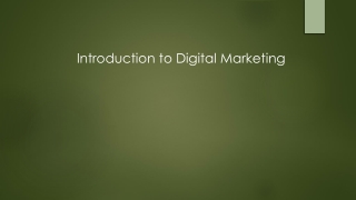 Introduction to Digital Marketing