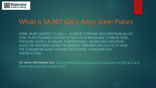 What is SA387 GR.5 Alloy Steel Plates
