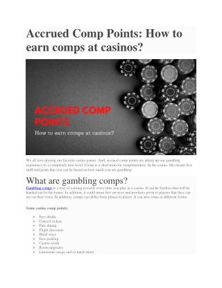 How to Earn Comp Points