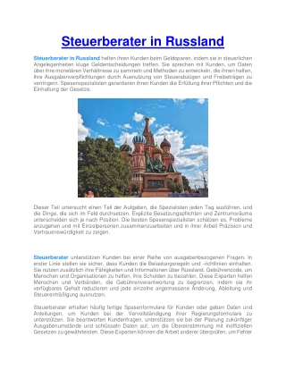 Steuerberater in Russland