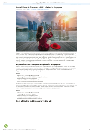 Cost of Living in Singapore - 2021 - Prices in Singapore _ Earth Relocation