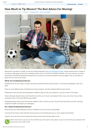 How Much to Tip Movers_ The Best Advice For Moving! _ Earth Relocation
