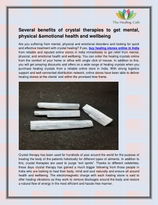 Buy Healing Stones Online In India