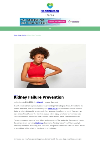 Kidney Failure Prevention