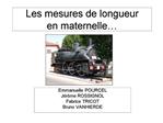 Les mesures de longueur en maternelle